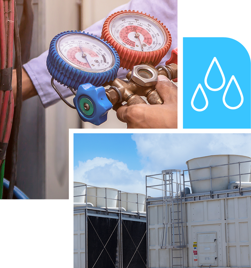 Photo montage tour d'eau.